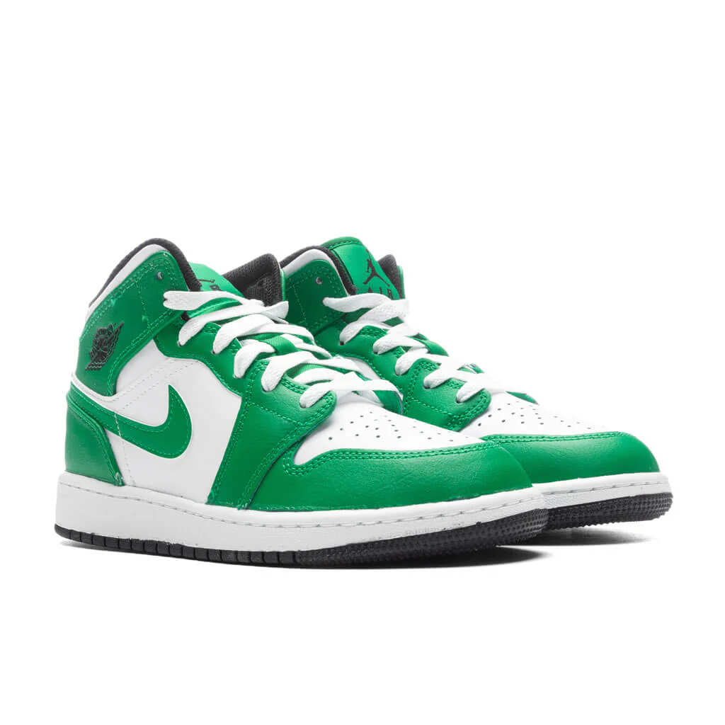 Air Jordan 1 Mid (GS) - Lucky Green/Black/White - Image 2