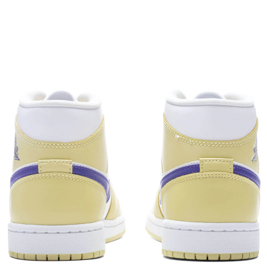 Women's Air Jordan 1 Mid - Lemon Wash/Lapis/White - Image 4