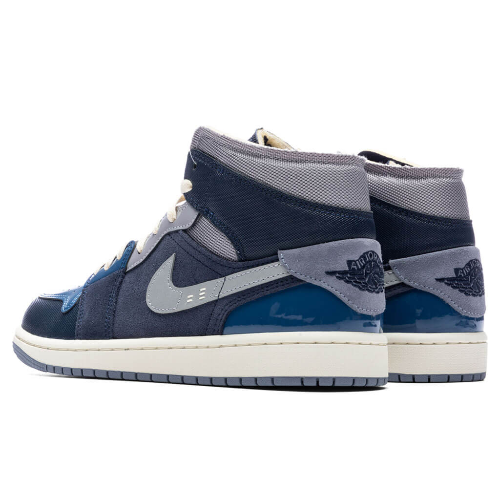 Air Jordan 1 Mid SE Craft - Obsidian/Ashen Slate/French Blue - Image 3