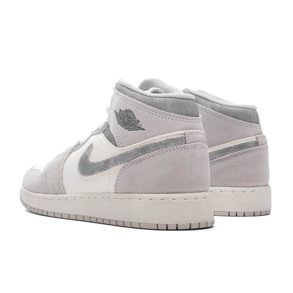 Air Jordan 1 Mid SE (GS) - Neutral Grey/Smoke Grey/Sail - Image 3