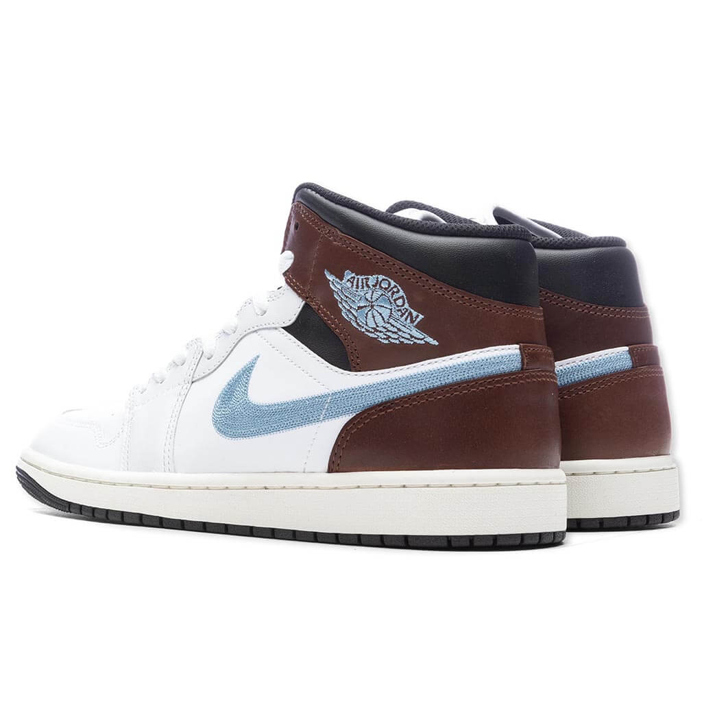 Air Jordan 1 Mid SE - White/Blue Grey/Black - Image 3