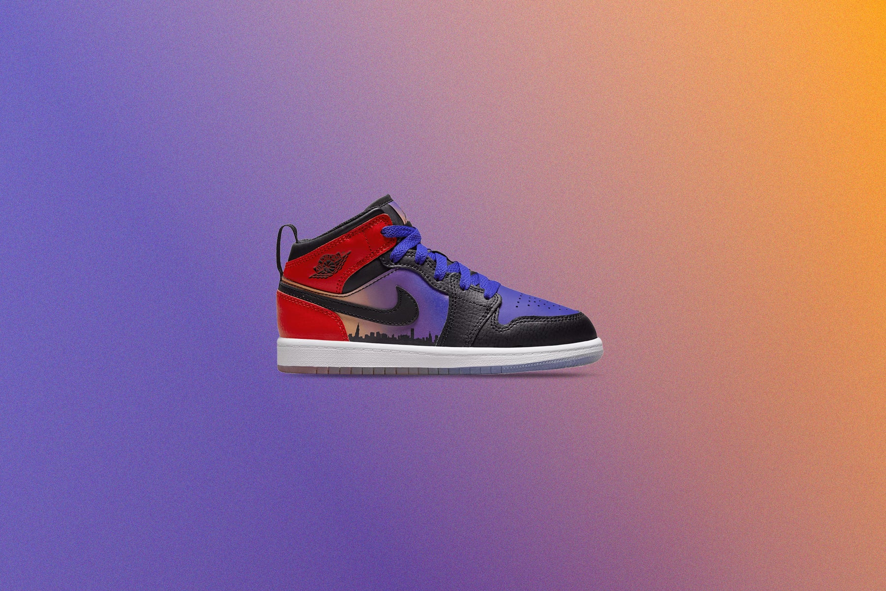 Air Jordan 1 Mid SS Skyline (PS) - Concord/Black/University Red - Image 2
