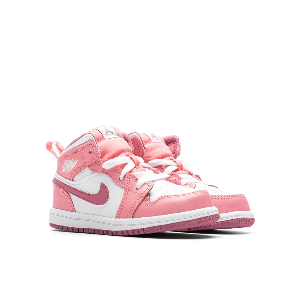 Air Jordan 1 Mid (TD) - Coral Chalk/Desert Berry/White - Image 2