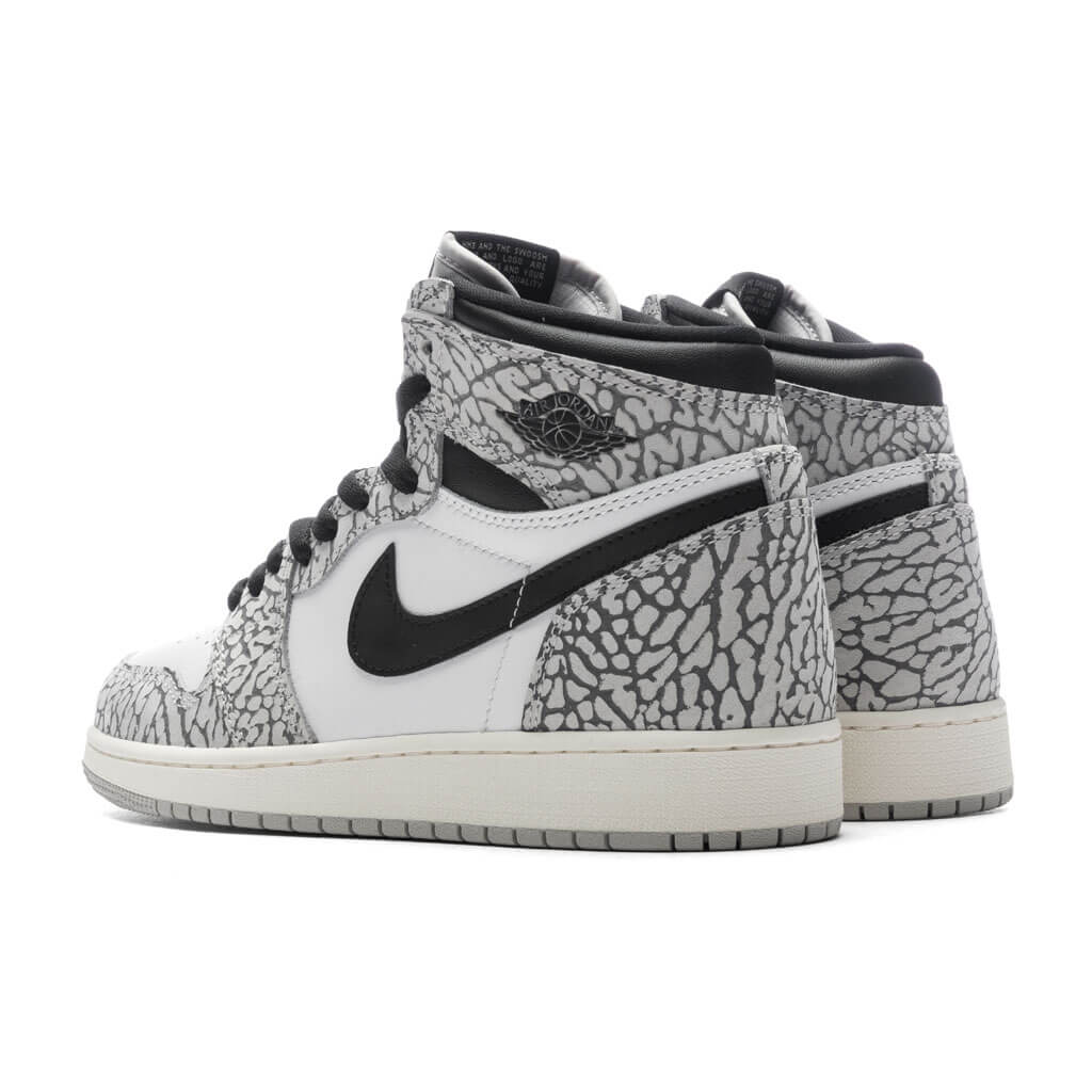 Air Jordan 1 Retro High OG (GS) - Tech Grey/Muslin/Black - Image 3