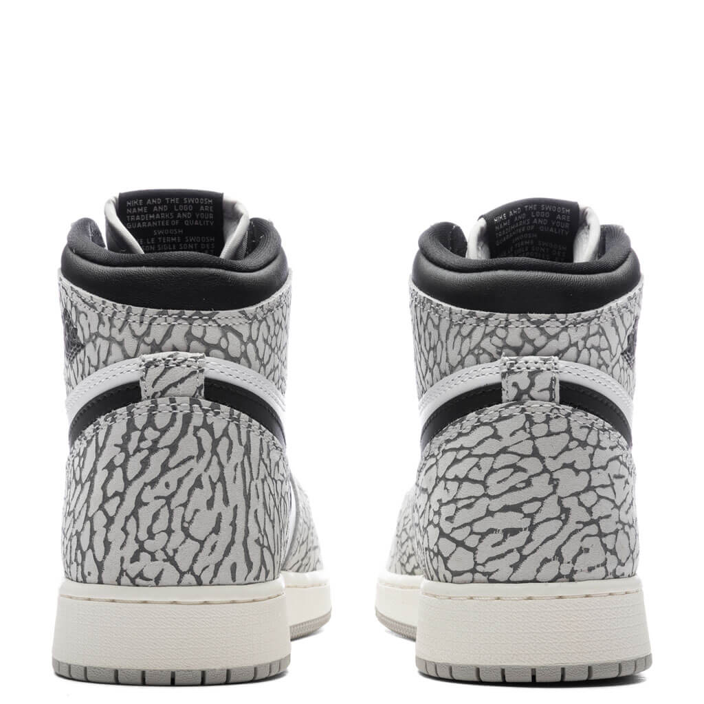 Air Jordan 1 Retro High OG (GS) - Tech Grey/Muslin/Black - Image 4