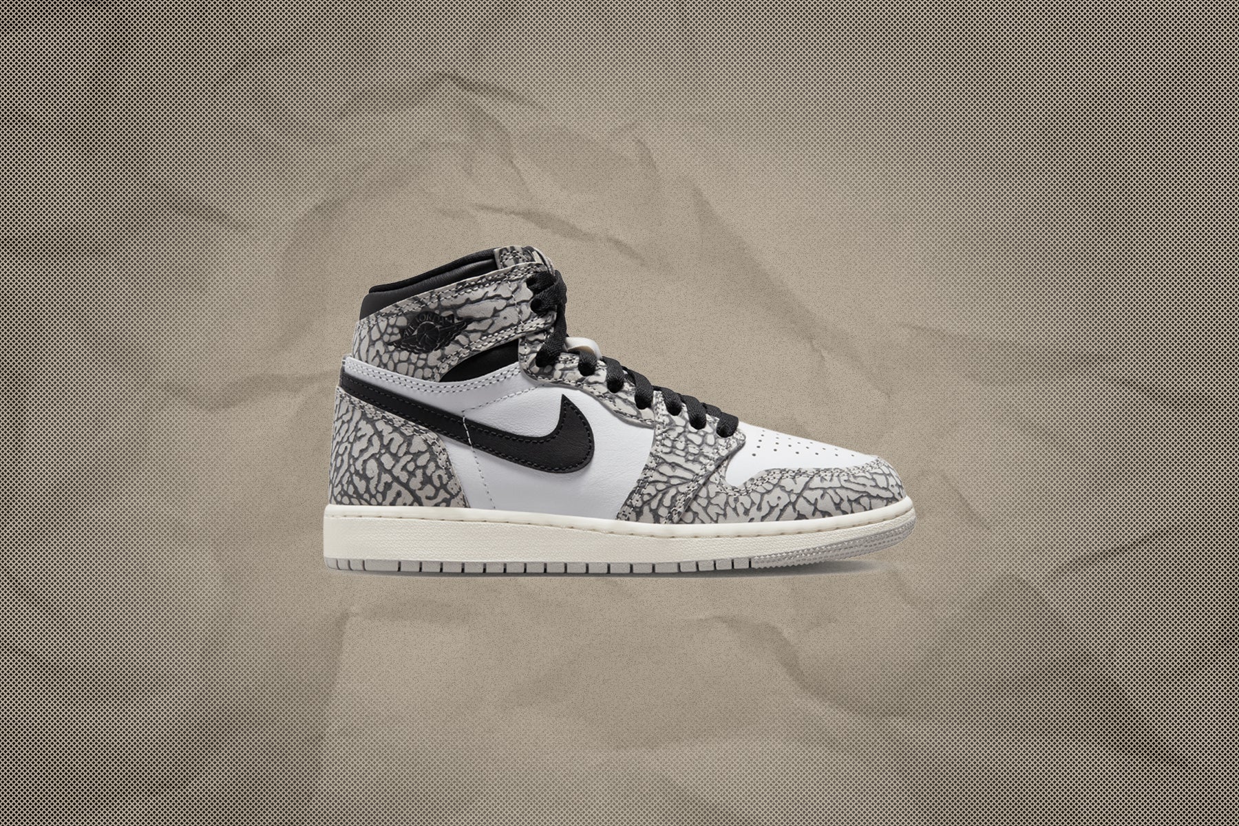 Air Jordan 1 Retro High OG (GS) - Tech Grey/Muslin/Black - Image 5