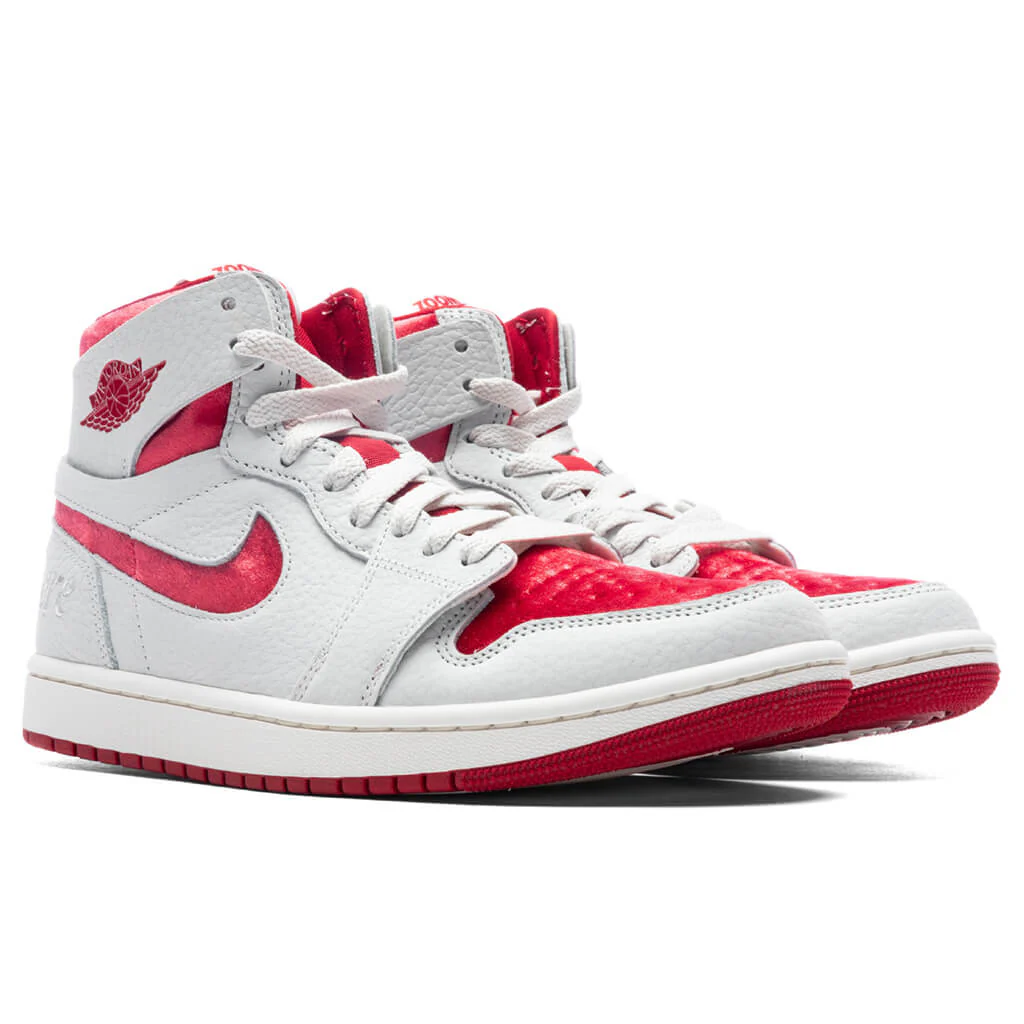 Women's Air Jordan 1 Zoom CMFT 2 'Valentines Day' - Summit White/Gym Red/Phantom - Image 2