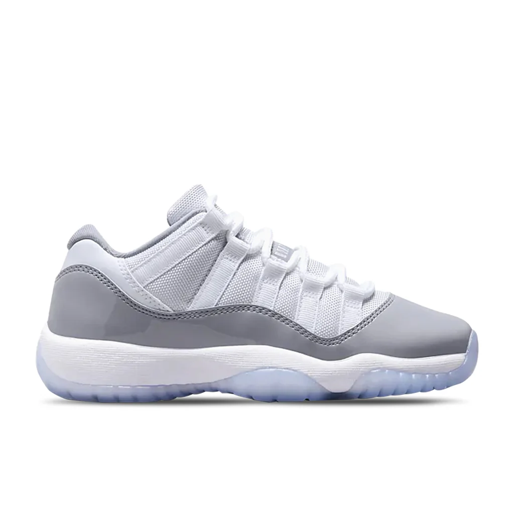 Air Jordan 11 Retro Low Cement Grey (GS) - White/University Blue/Cement Grey - Image 5