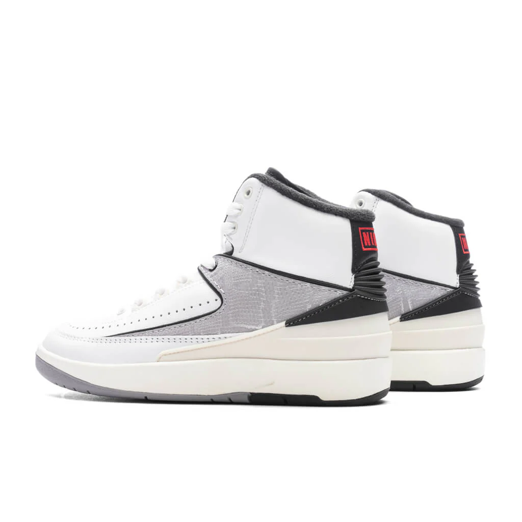 Air Jordan 2 Retro (GS) 'Python' - White/Fire Red/Cement Grey - Image 3