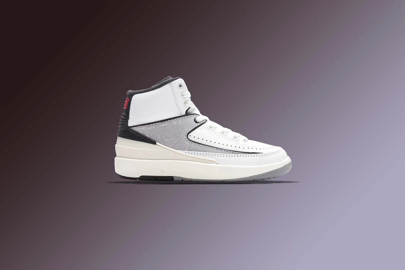 Air Jordan 2 Retro (GS) 'Python' - White/Fire Red/Cement Grey - Image 5