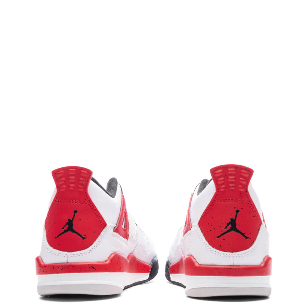 Air Jordan 4 Retro (PS) 'Red Cement' - White/Fire Red/Black - Image 4