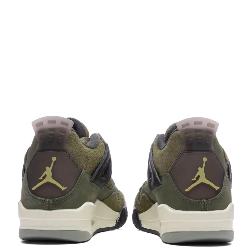 Air Jordan 4 Retro SE Craft (GS) - Medium Olive/Pale Vanilla/Cargo Khaki - Image 4