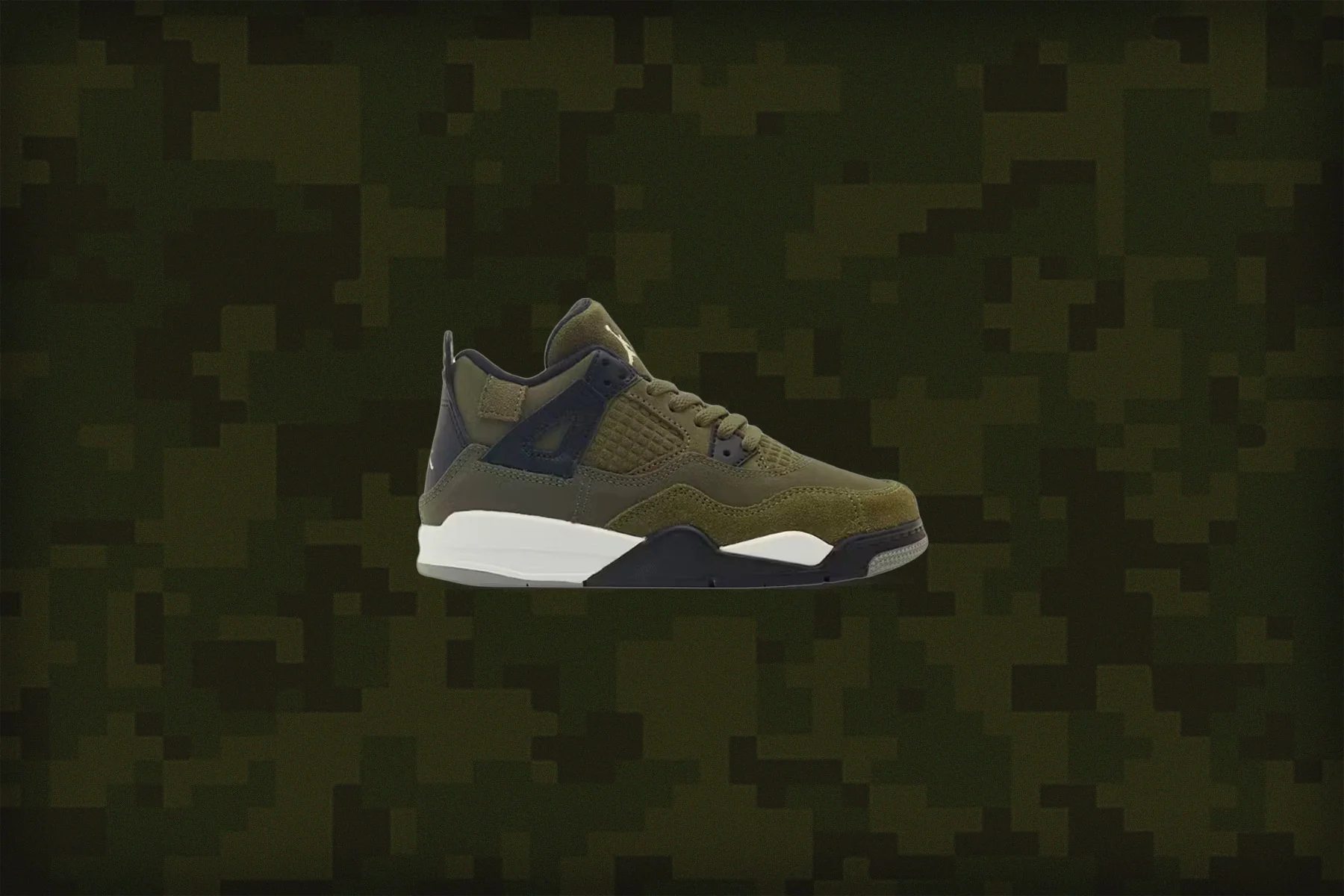 Air Jordan 4 Retro SE Craft (PS) - Medium Olive/Pale Vanilla/Cargo Khaki - Image 5