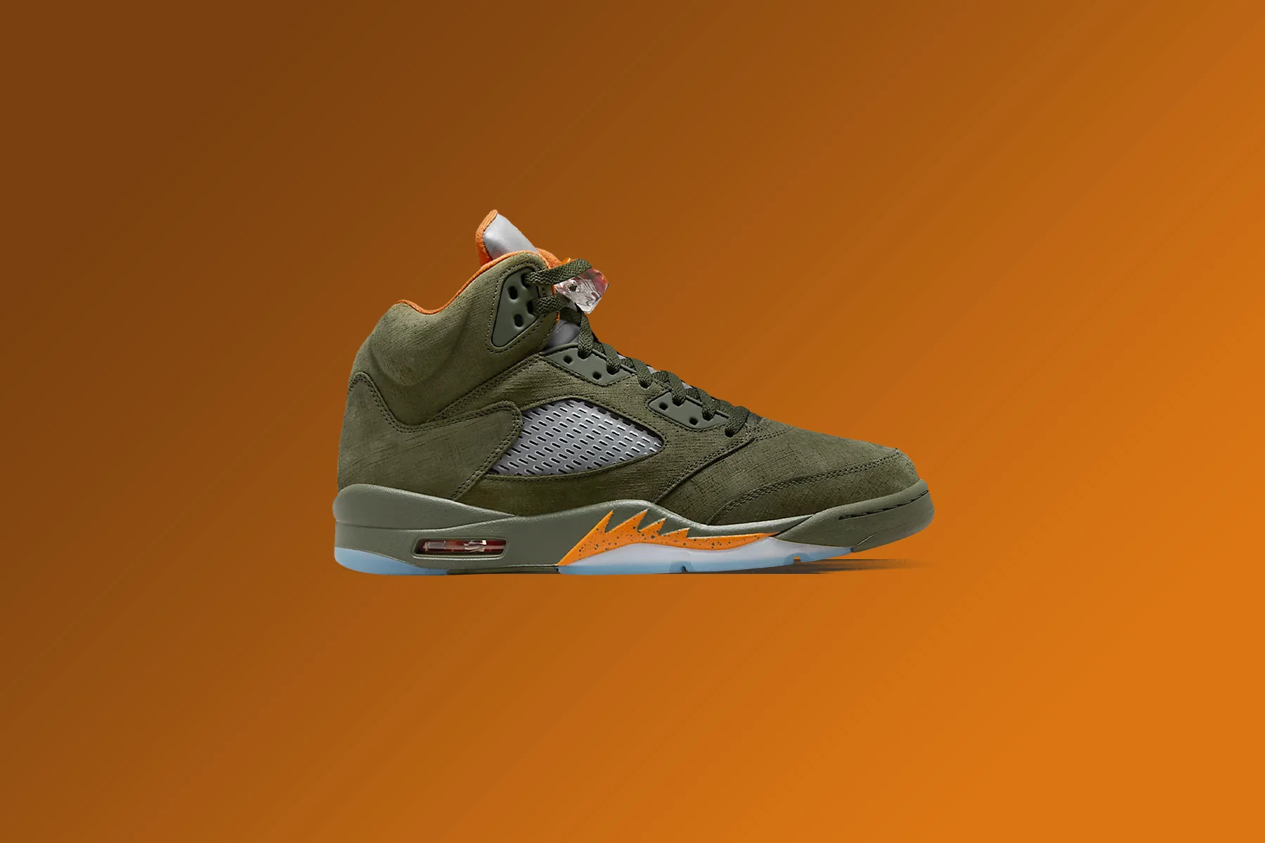 Air Jordan 5 Retro 'Olive' - Army Olive/Solar Orange - Image 5