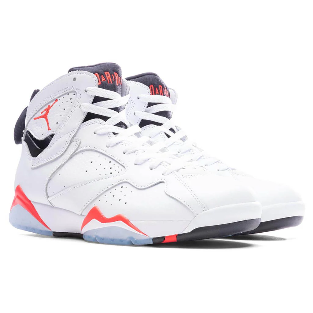 Air Jordan 7 Retro White Infrared - White/Crimson/Black - Image 2