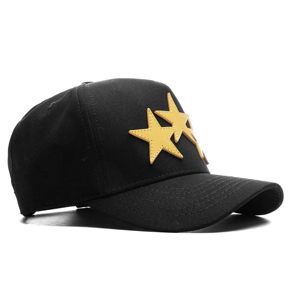 3 Star Canvas Hat - Black Champagne - Image 3