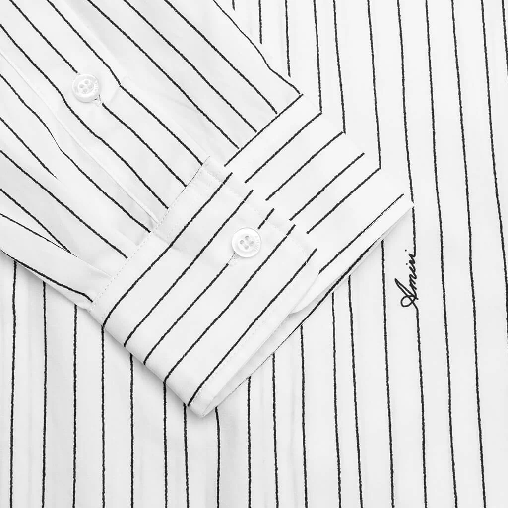 Amiri Script Poplin Shirt - White - Image 5