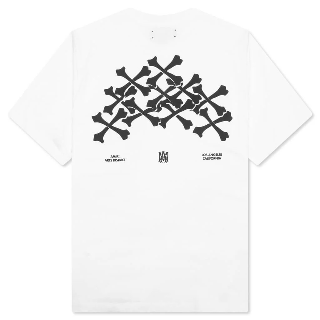 Bones Stacked Tee - White - Image 2