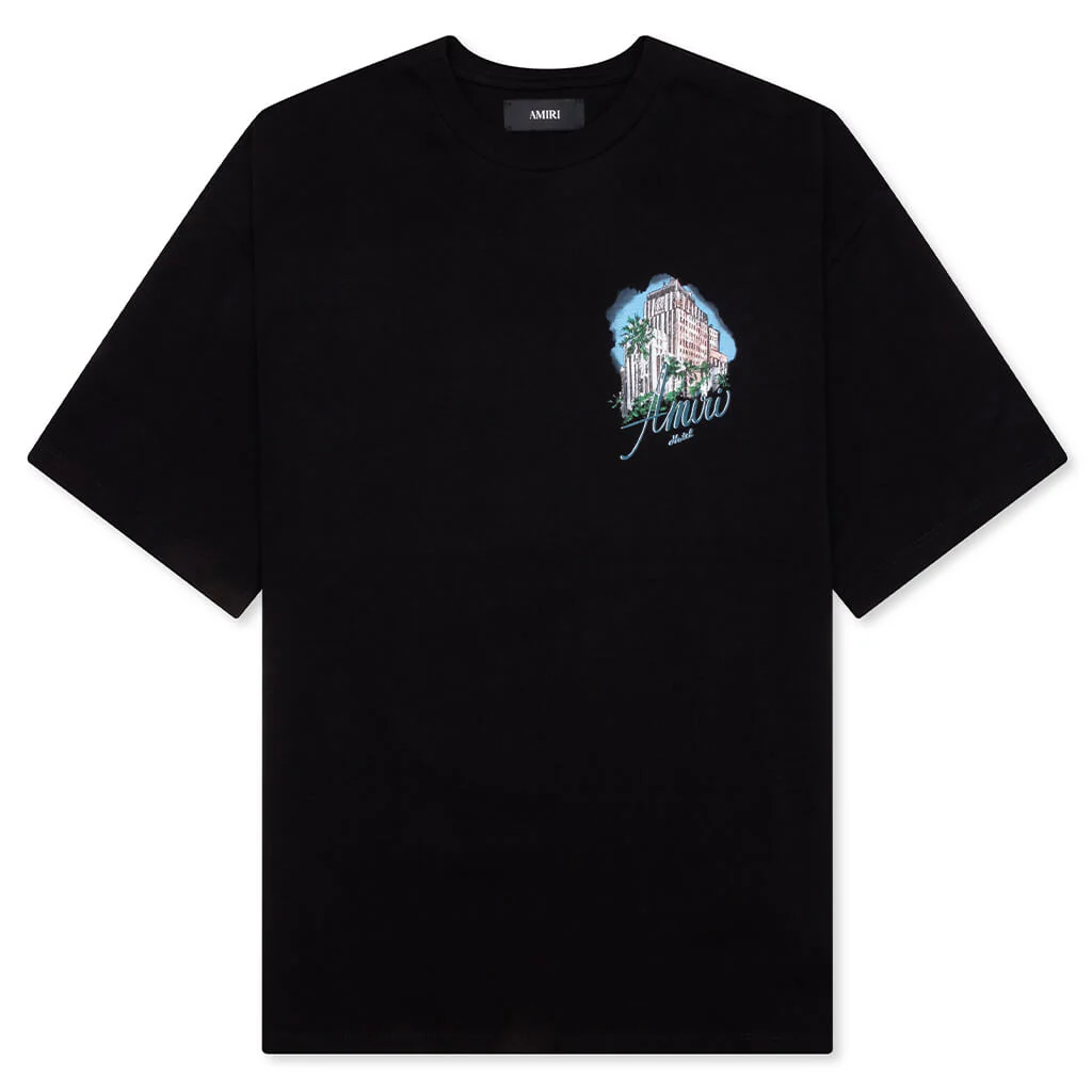 Amiri Hotel Oversized Tee - Black
