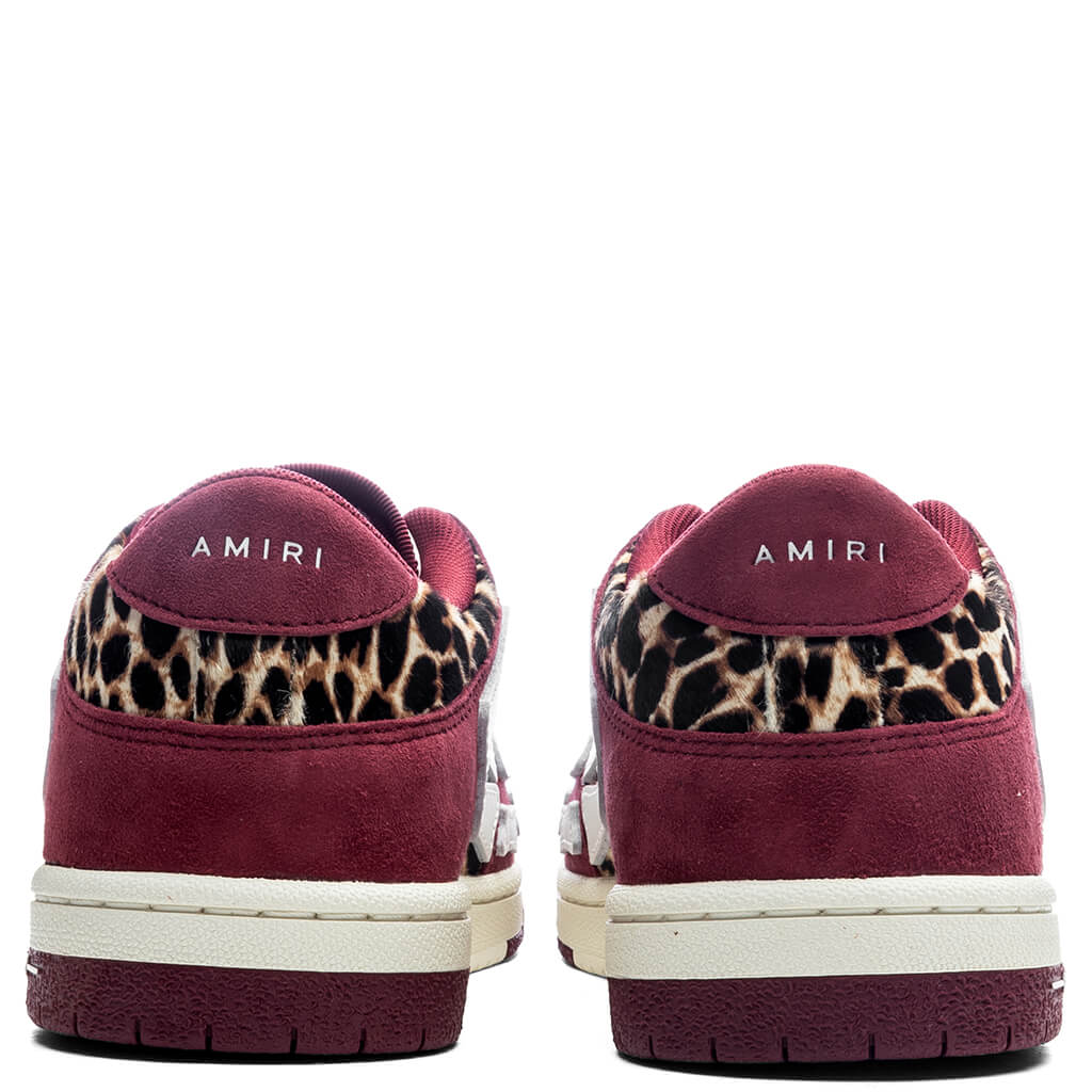 Leopard Skel Top Low - Burgundy - Image 4