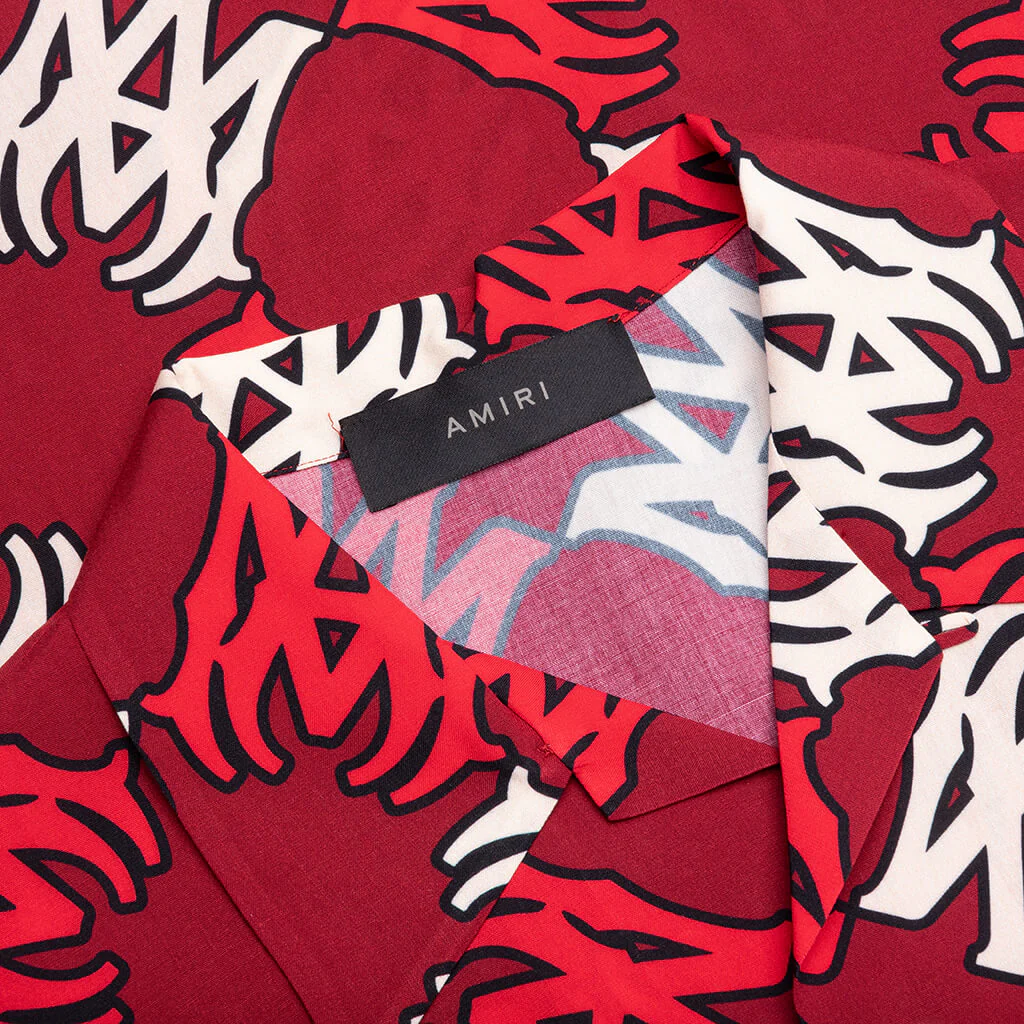 MA Quad Bowling Shirt - Deep Red - Image 3