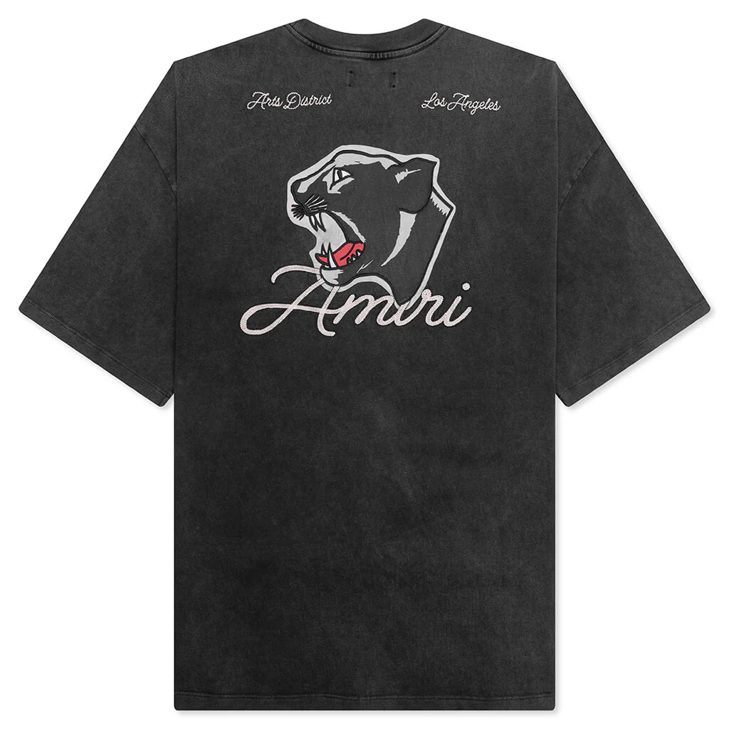 Vintage Panther Oversized Tee - Black - Image 2
