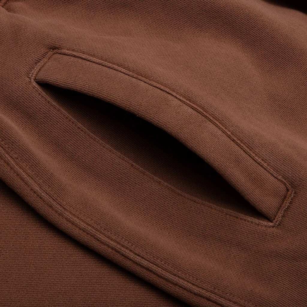 Embroidered Logo Open End Sweat Pant - Mauve - Image 4