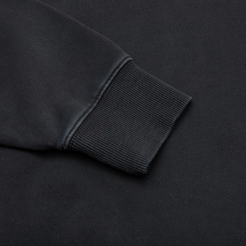 Embroidered Logo Quarter Zip Sweatshirt - Black - Image 5