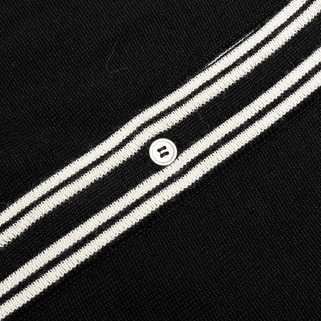 Fine Gauge Knit Cardigan - Black - Image 4