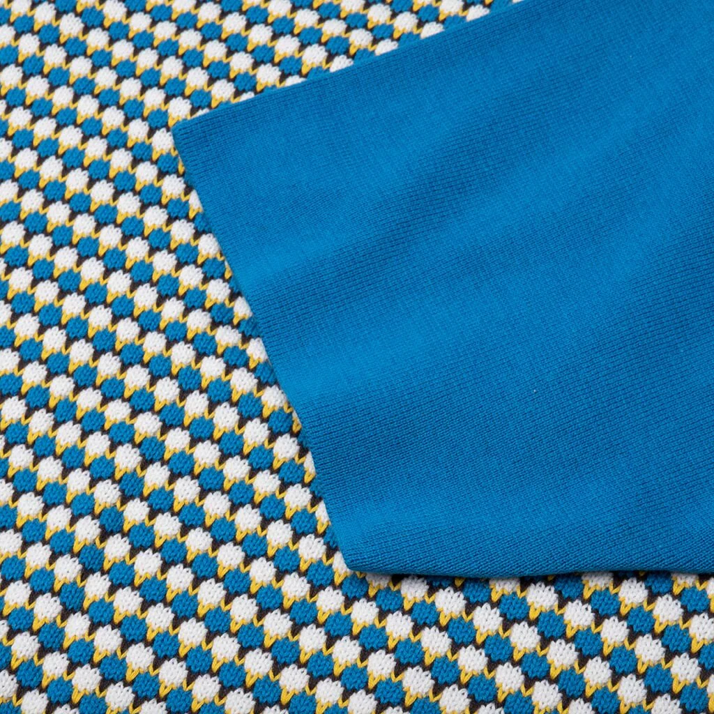 Knit Crochet S/S Button Down - Blue/Multi - Image 5