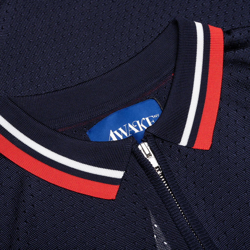 Mesh Polo - Navy - Image 3