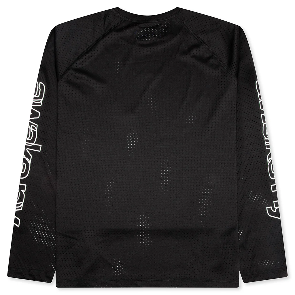 Mesh L/S Top - Black - Image 2