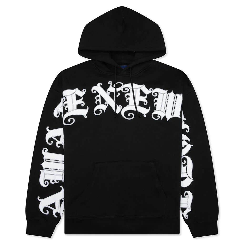 Old English Hoodie - Black