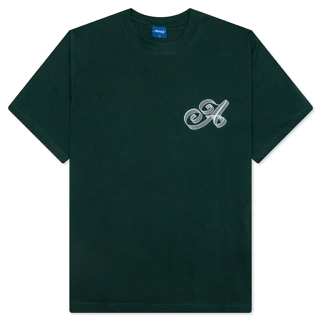 Script Tee - Green