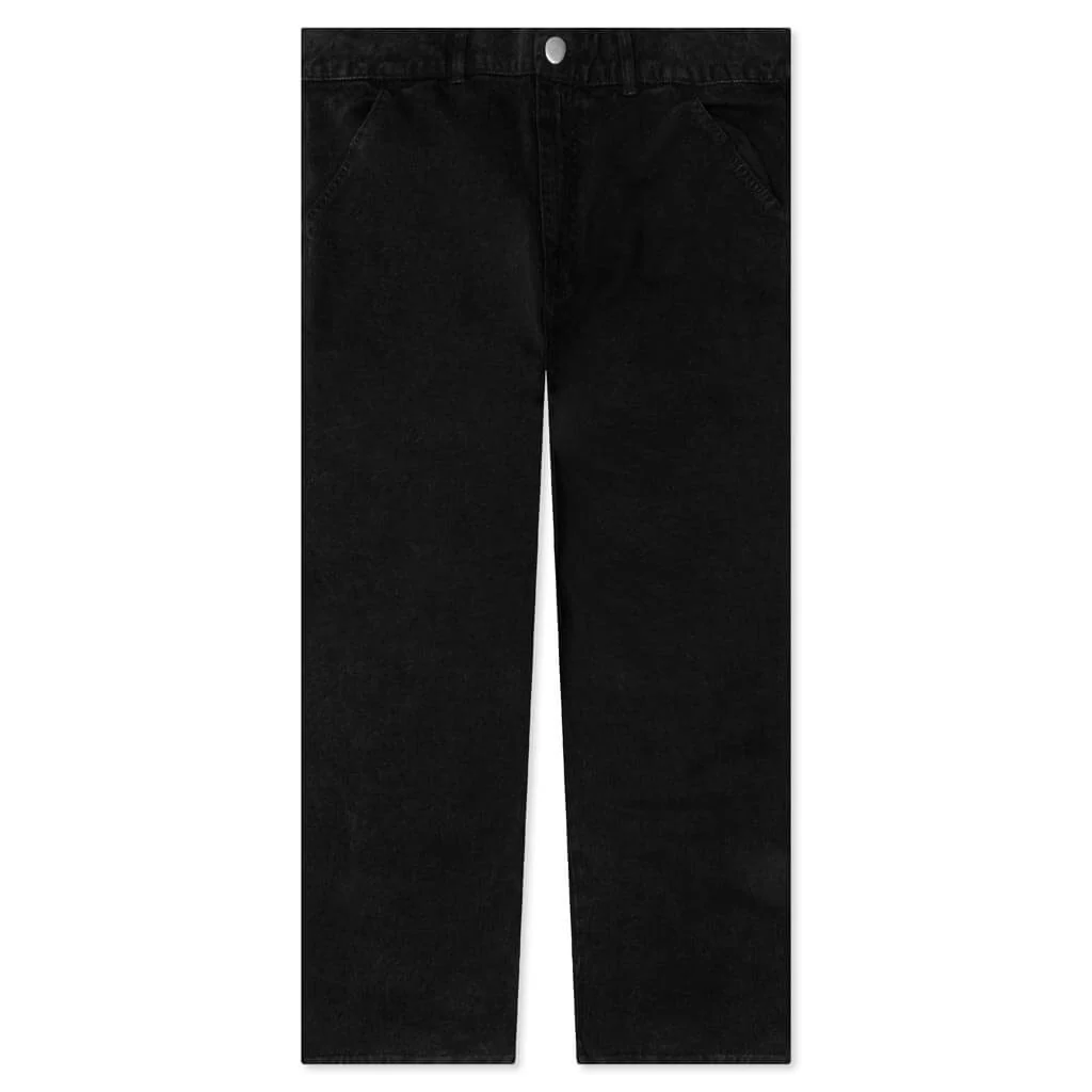 Washed Cotton Work Pant - Black