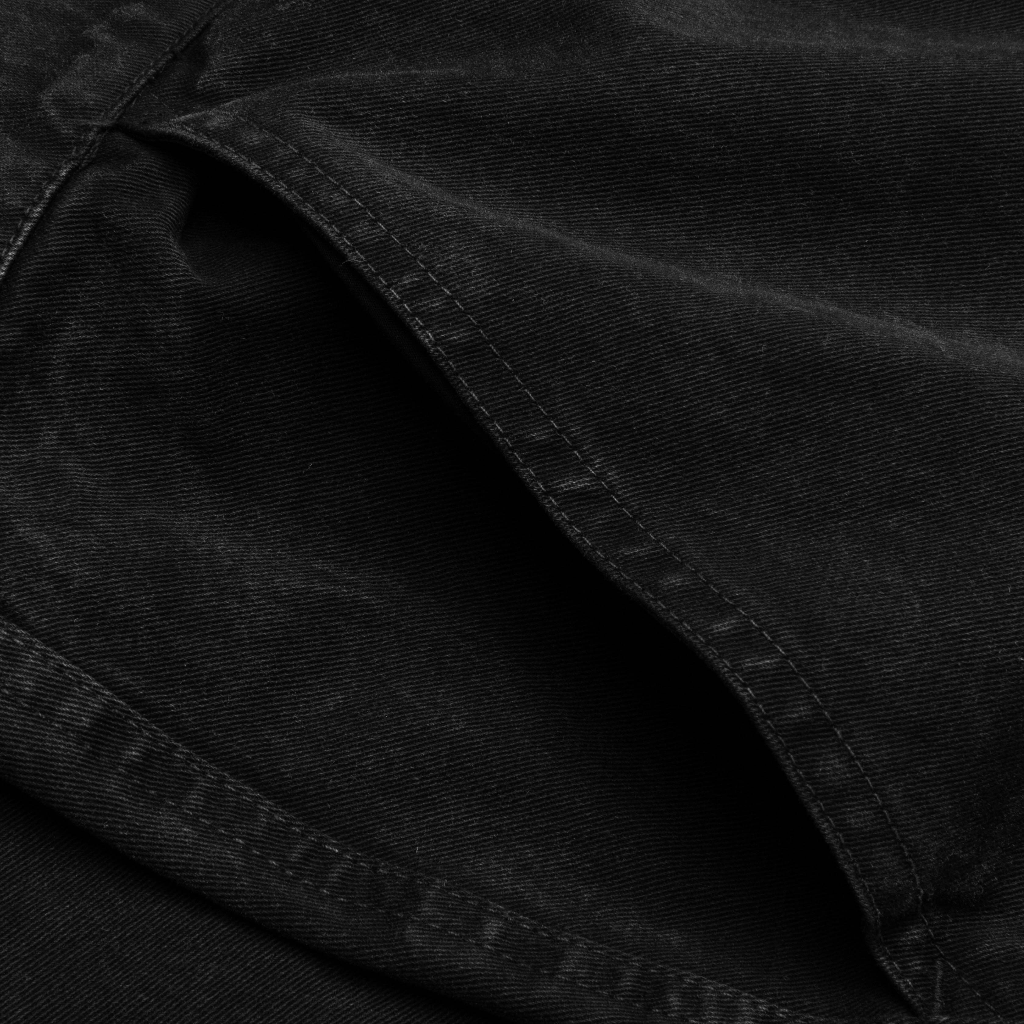 Washed Cotton Work Pant - Black - Image 3
