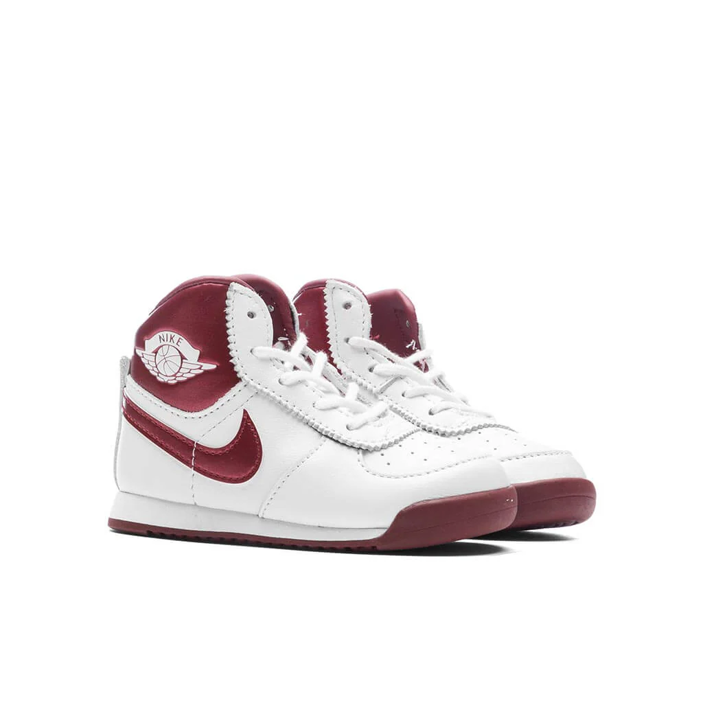Air Jordan 1 High Retro '85 'Metallic Burgundy' (TD) - White/Team Red/White - Image 2