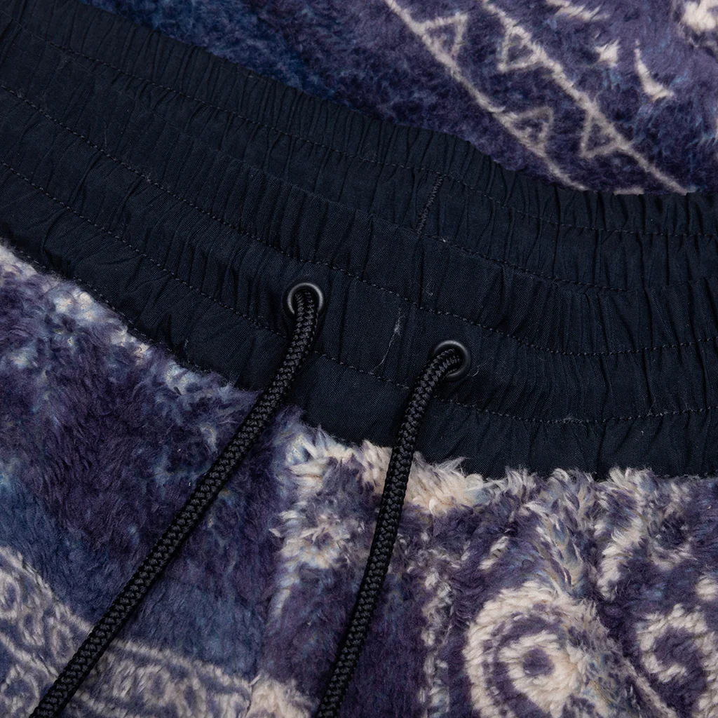 Bandana Pattern Fleece Pants - Navy - Image 3