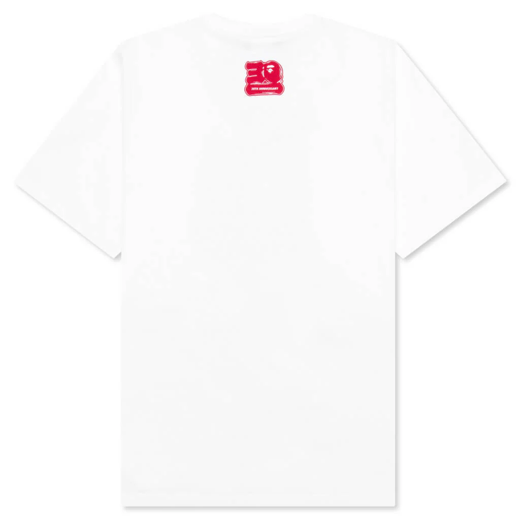 Bape 30th Anniversary Tee #1 M - White/Red - Image 2