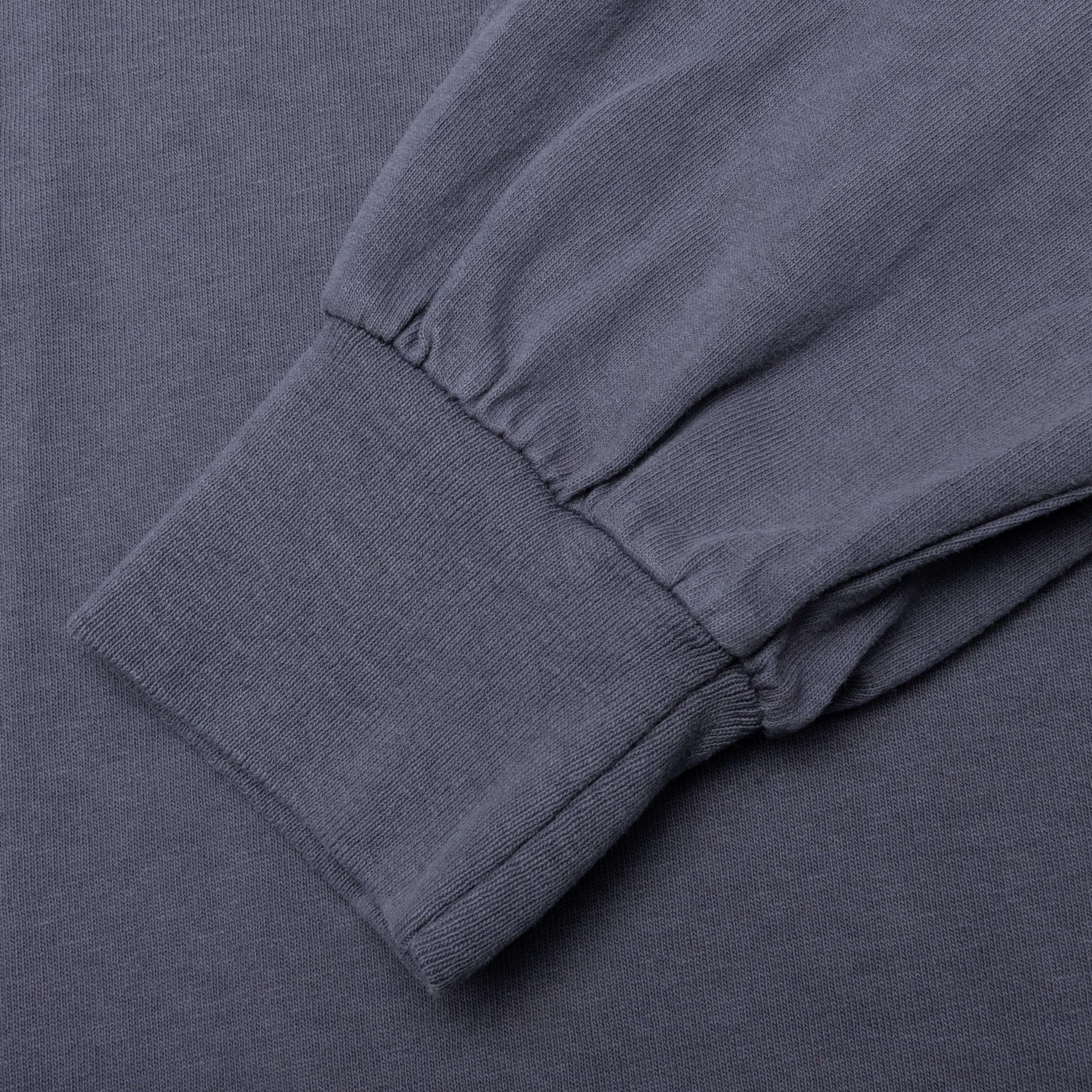 Basic Stussy Pigment Dyed L/S Tee - Indigo - Image 3