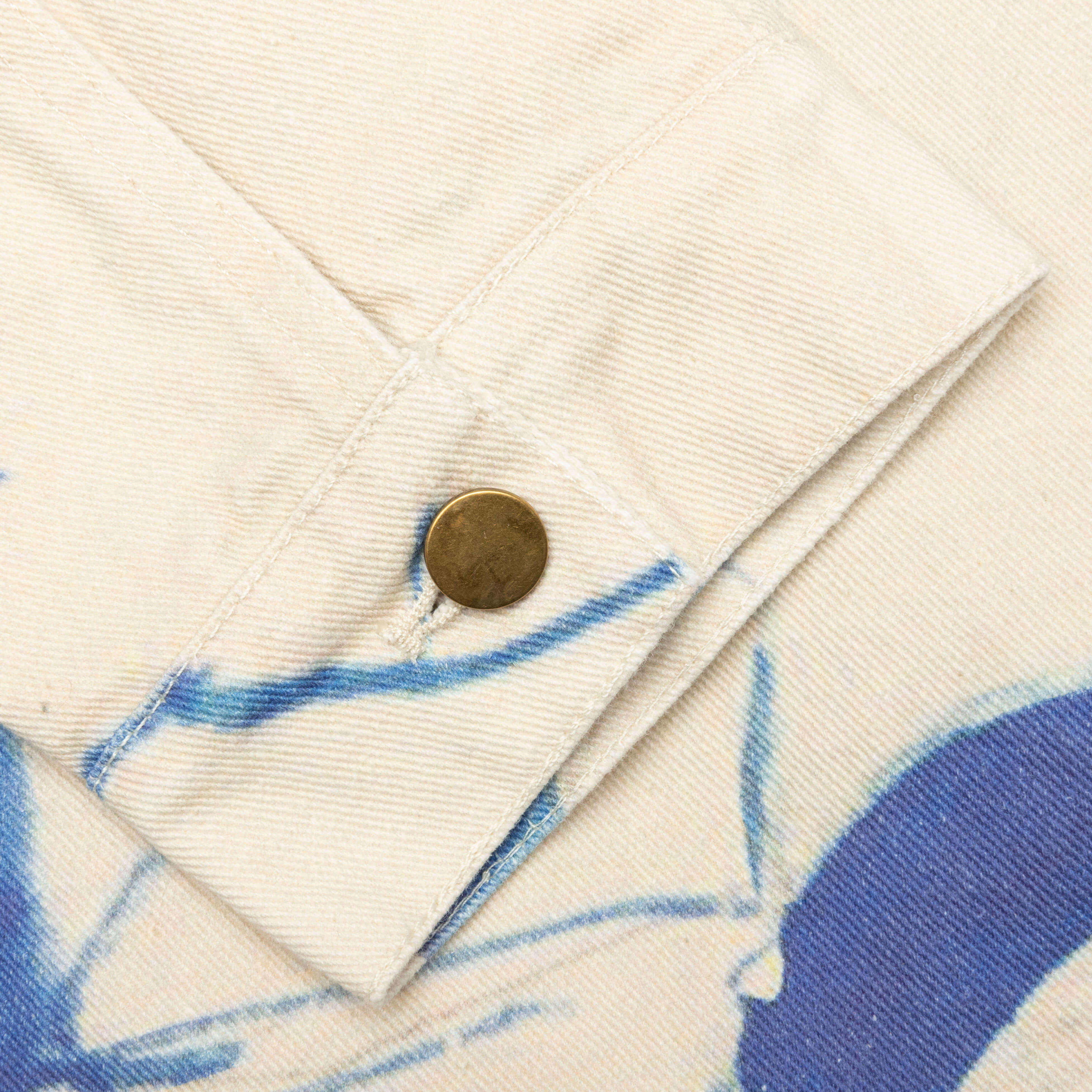 Bedroom Painting Denim Jacket - Cream - Image 5