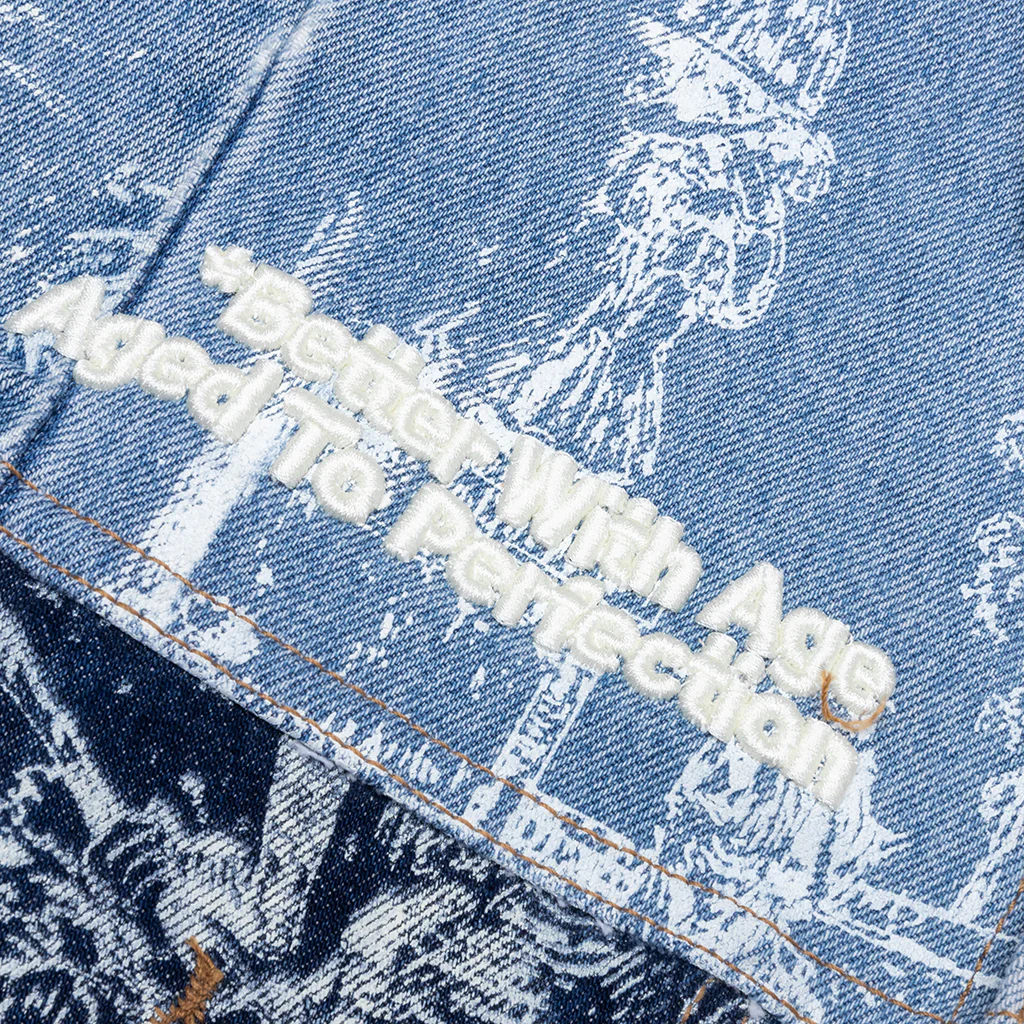 Teresa Reconstructed Trucker Jacket - Indigo - Image 4