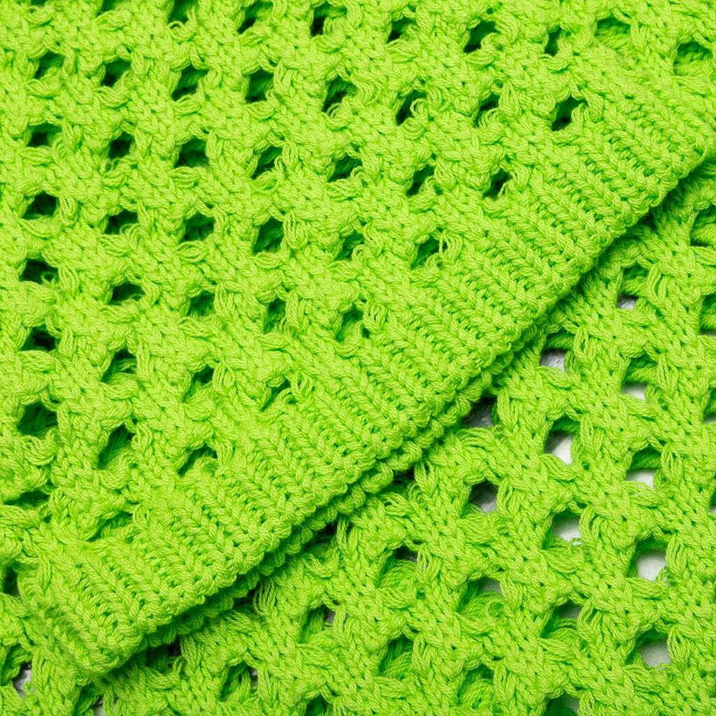 Big Mesh Polo Sweater - Lime - Image 4
