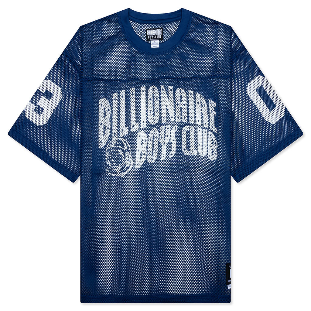 Cropped Varsity Jersey - Navy Peony