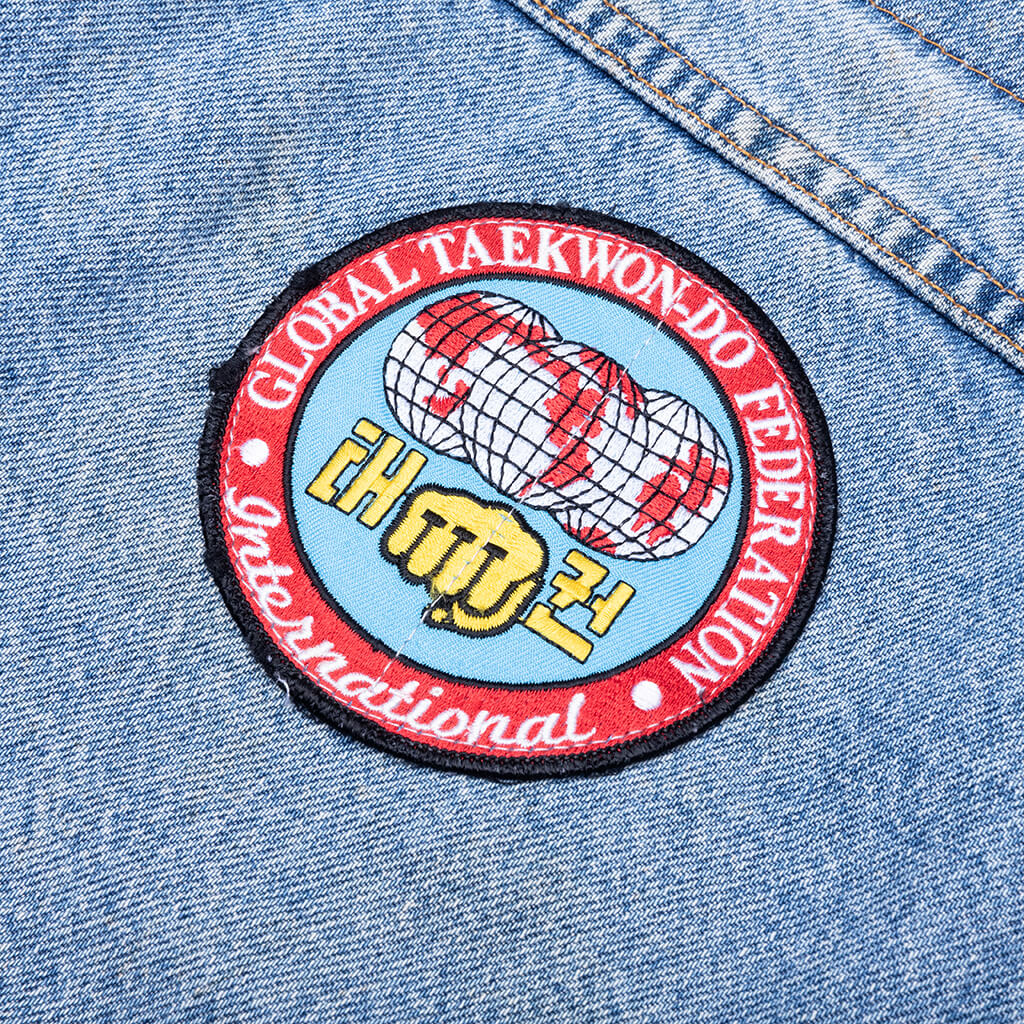 Charlatan Reversible Denim/Baseball Jacket - Indigo - Image 4