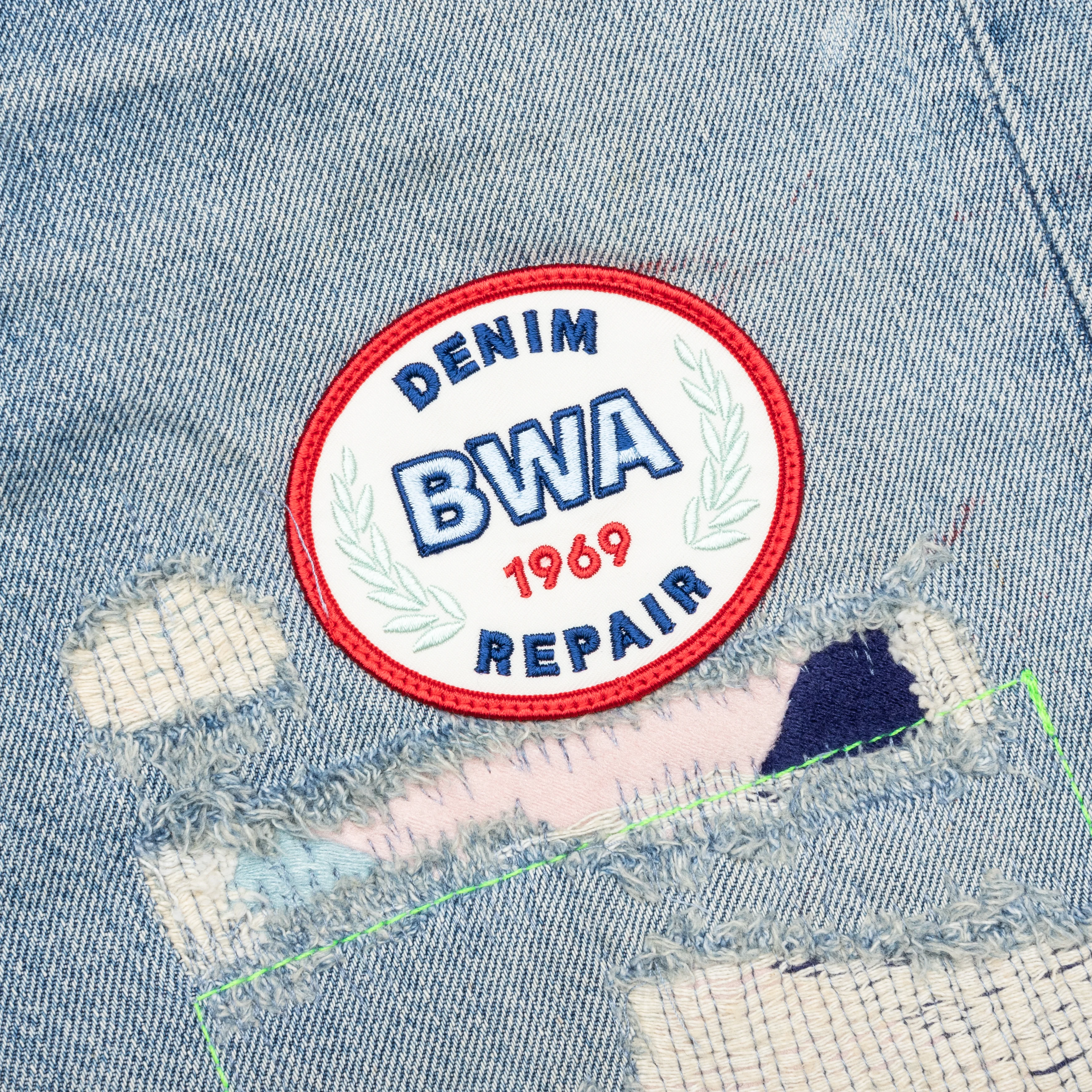 Denim Repair Pants - Indigo - Image 3