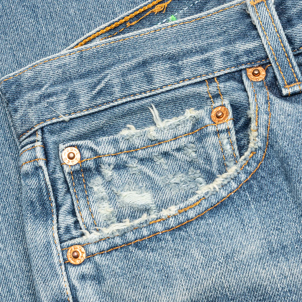 Denim Repair Pants - Indigo - Image 3
