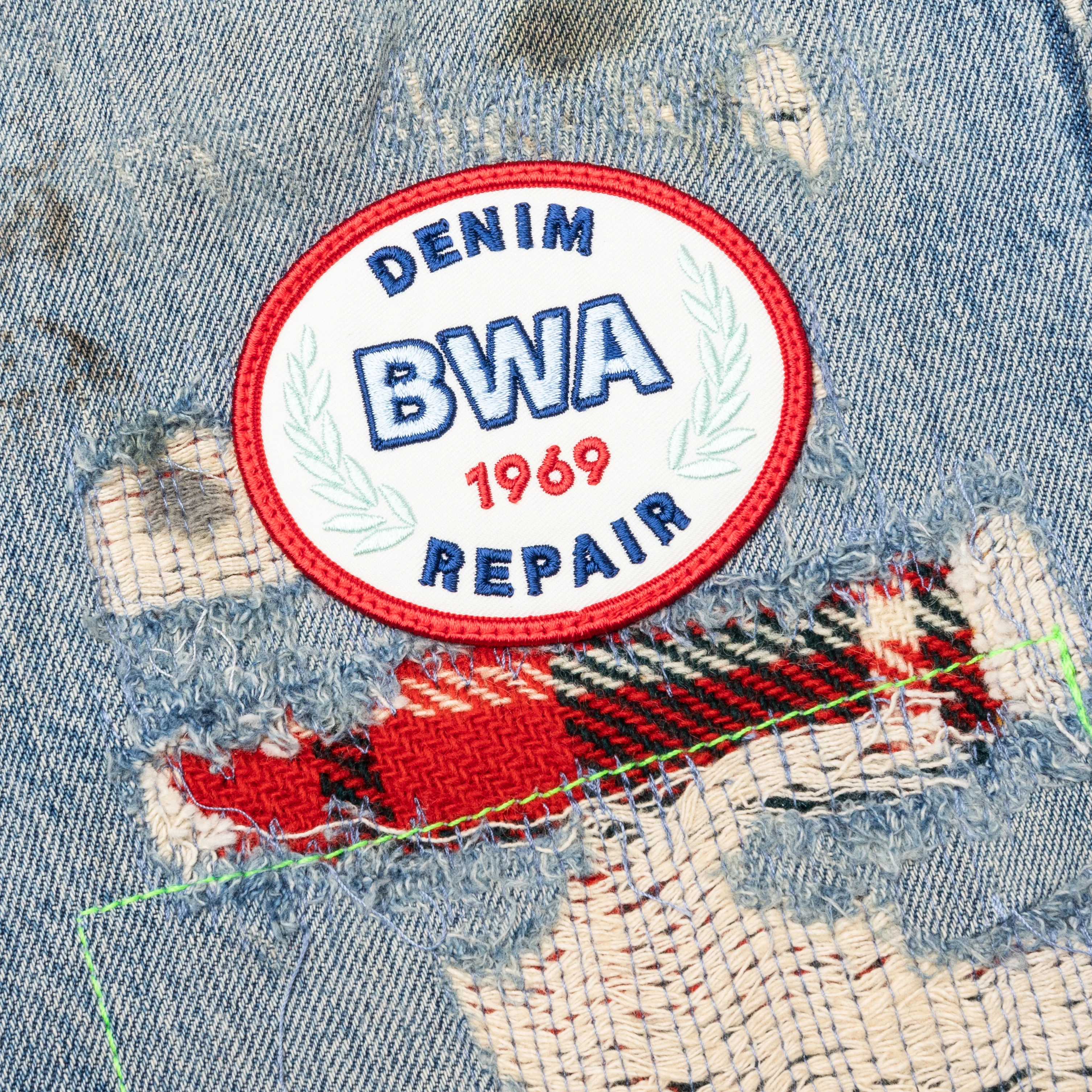 Denim Repair Pants - Indigo - Image 3