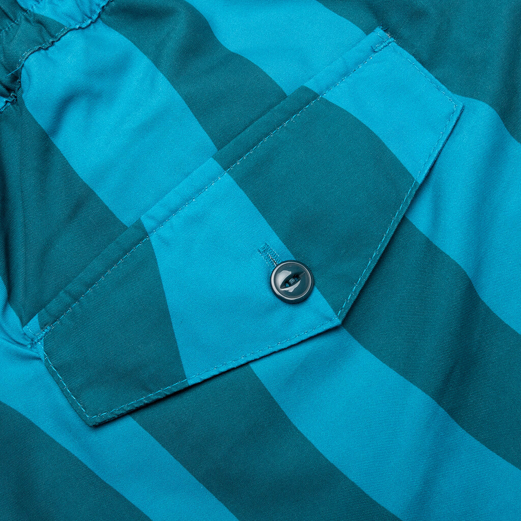 Aqua Weed Waves Swim Shorts - Greek Blue/Teal - Image 5
