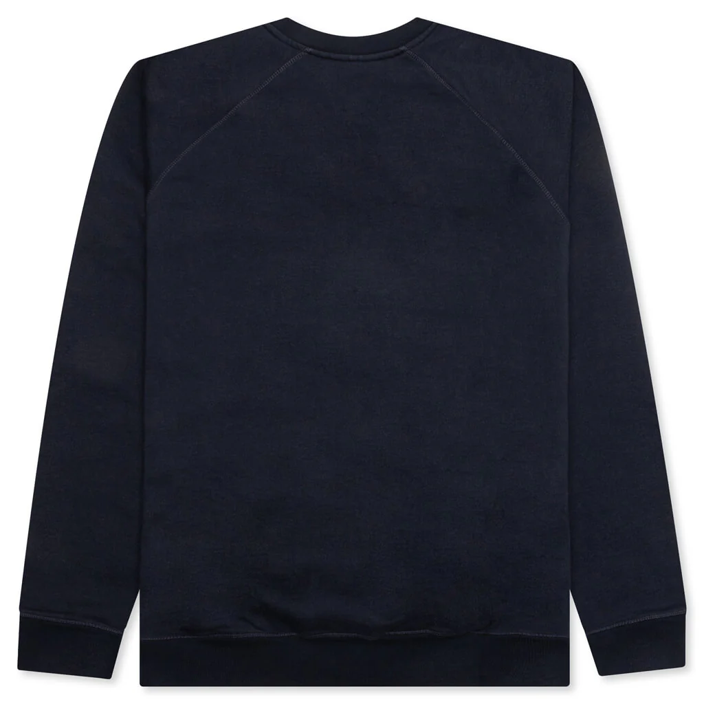 Fast Food Logo Crew Neck Sweatshirt - Navy Blue - Image 2